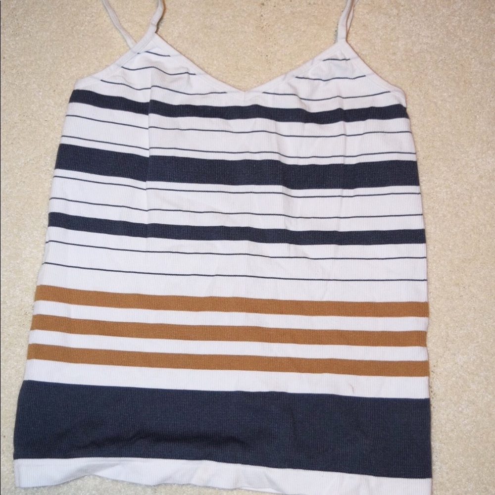 Urban Outfitters Ecote white striped cami/tank top size medium